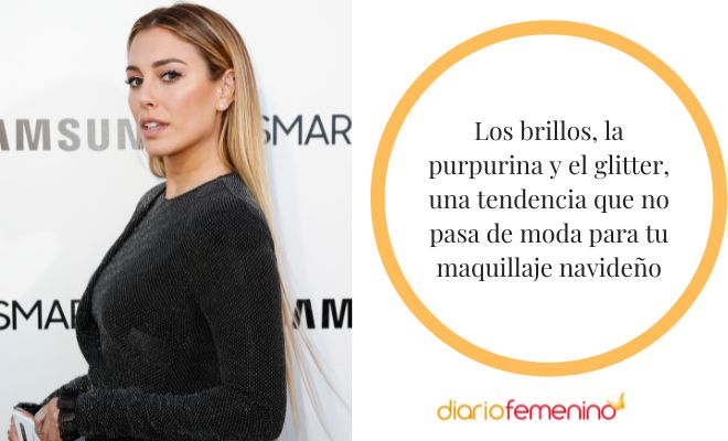 Apuesta por los brillos en cualquier tendencia de maquillaje para Navidad 2024