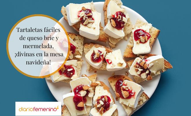 Cómo hacer tartaletas de queso brie y mermelada para Navidad