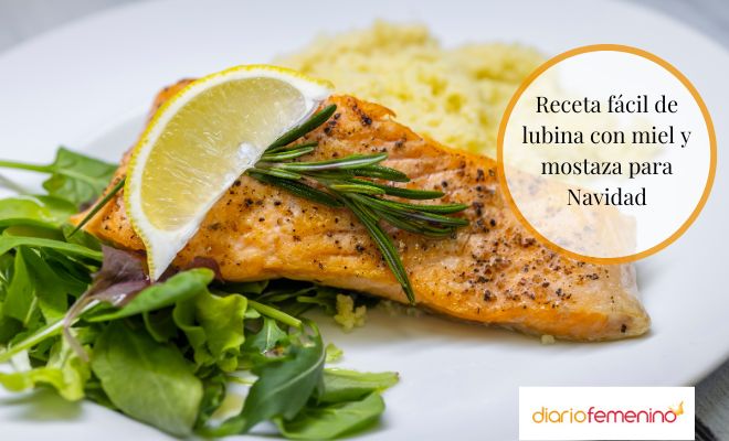 Receta de lubina con mostaza y miel para Navidad