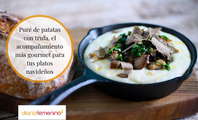 Cómo hacer puré de patatas con trufa para Navidad