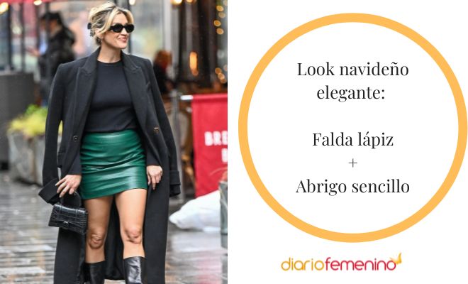 Look de Navidad elegante con abrigo