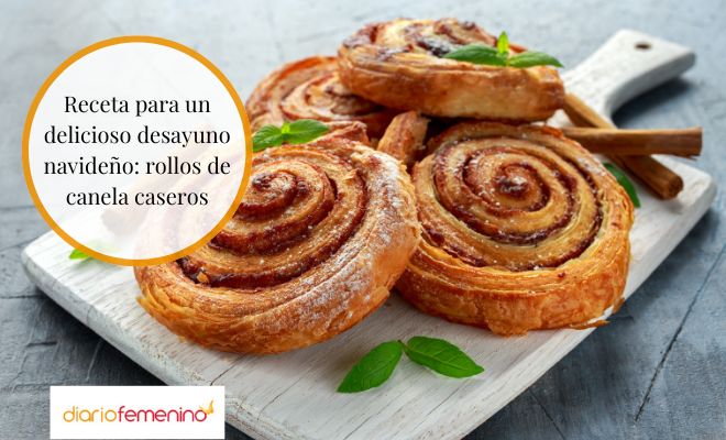 Receta de rollos de canela para desayunar en Navidad