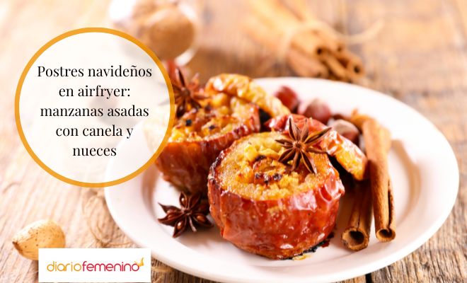Cómo hacer manzanas asadas en airfryer para Navidad