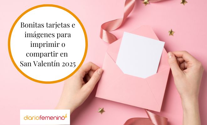 Imágenes y tarjetas para imprimir con motivo de San Valentín 2025