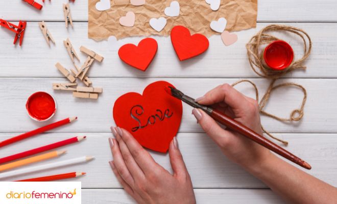 Decoraciones con mensaje para San Valentín