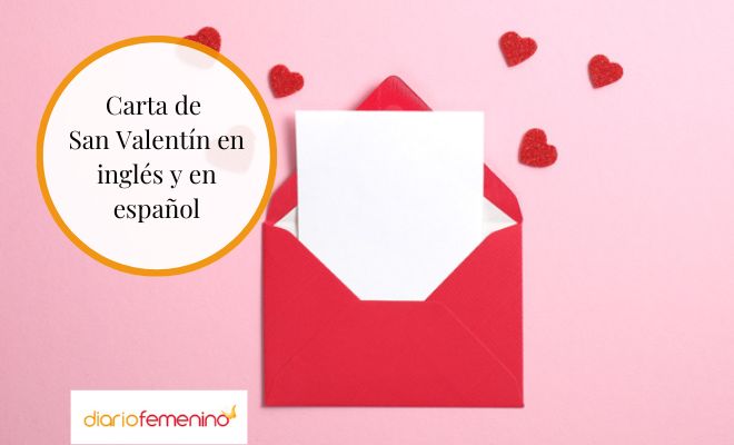 Carta de San Valentín en inglés corta