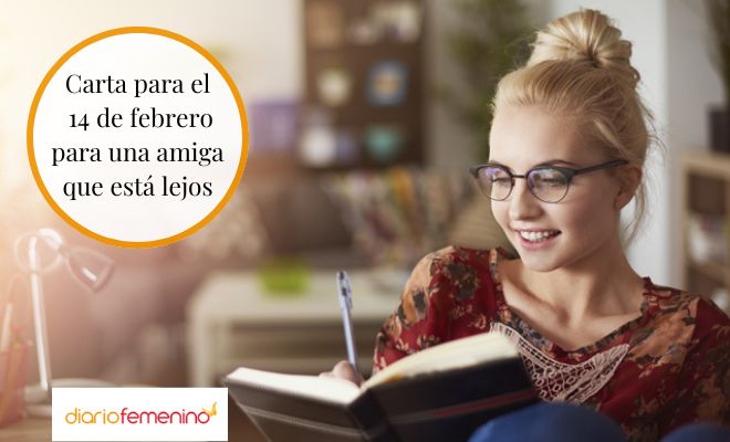 Bonita carta para una amiga que vive lejos en San Valentín