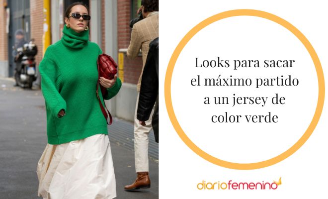 ¿Cómo combinar un jersey verde?