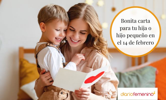 Cartas de San Valentín para un hijo o una hija pequeños