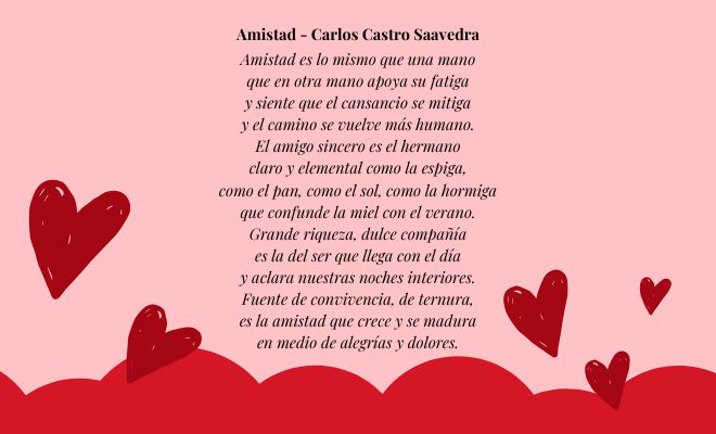 Bonitas poesías de amistad en el 14 de febrero