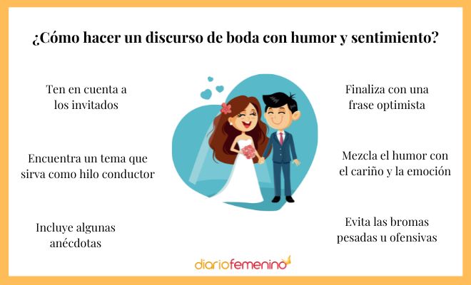 Consejos para hacer un discurso de boda con humor y emoción