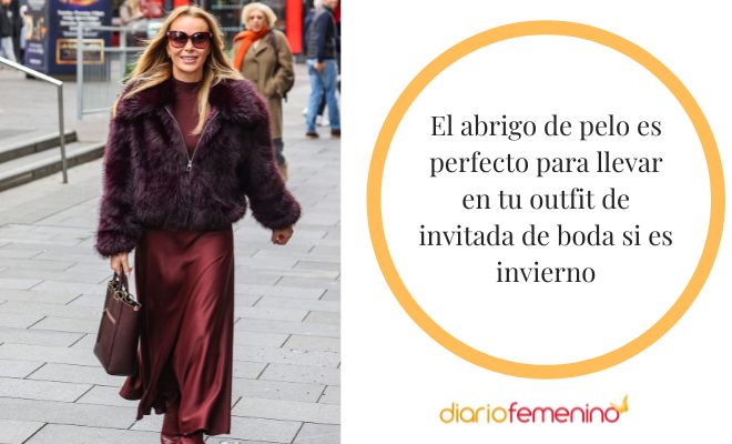 Apuesta por un abrigo de pelo para una boda de invierno