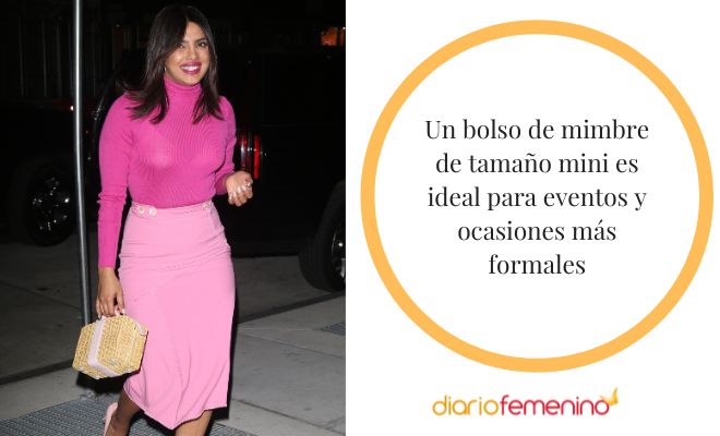 Diferentes tipos de bolsos de mimbre o rafia