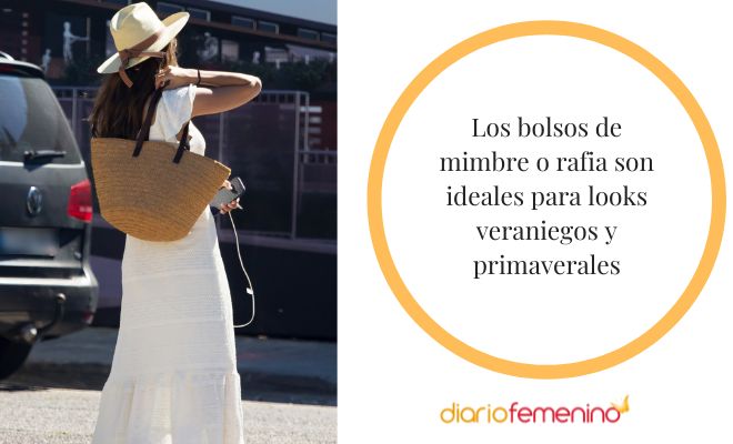 Ideas de looks con bolso de mimbre