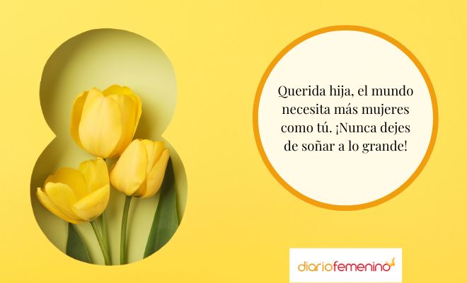 Saludos para tu hija en el Día de la Mujer