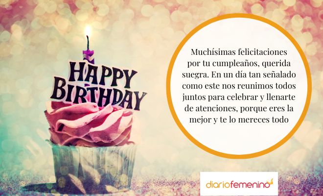 Feliz cumpleaños suegra: frases originales