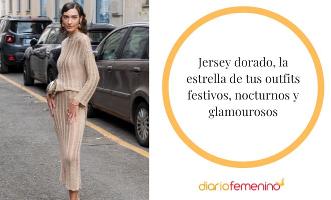 Formas de combinar un jersey dorado