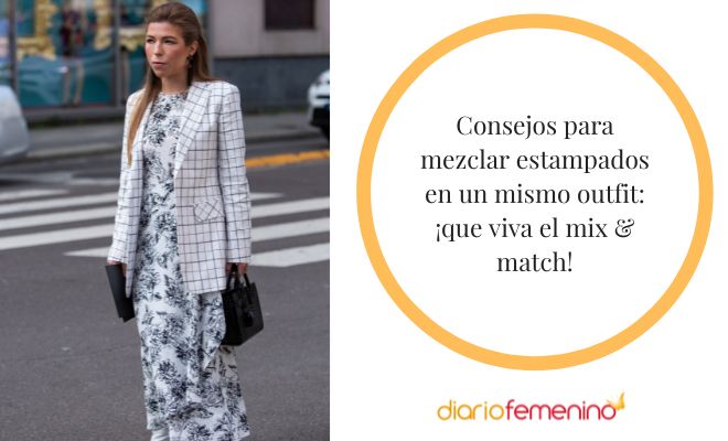 Trucos para mezclar estampados en un mismo look