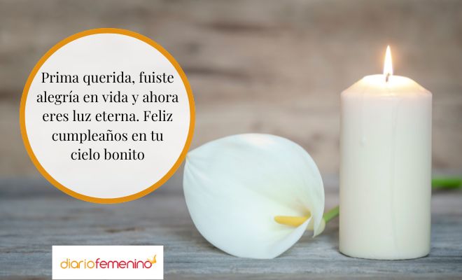 Frases de cumpleaños para mi prima que está en el cielo