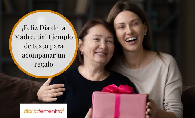 Ejemplo de carta para acompañar un regalo para tu tía en el Día de la Madre