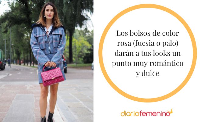 Ideas para combinar un bolso de color rosa fucsia o rosa palo