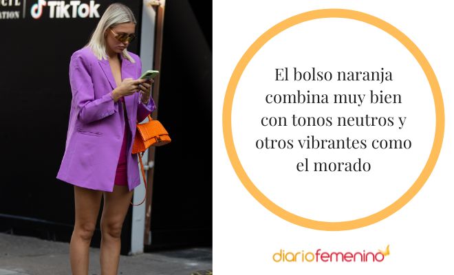 Cómo combinar un bolso de color naranja