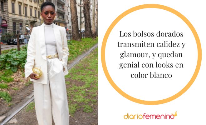 Cómo combinar un bolso de color dorado