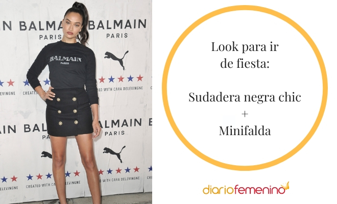 Formas de llevar una sudadera negra a una fiesta