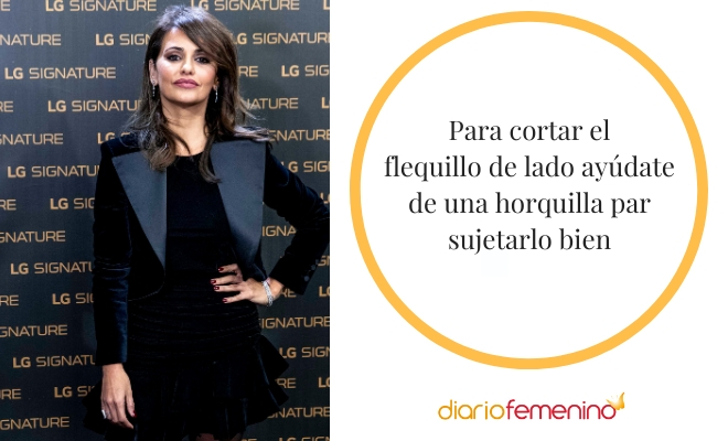 Así debes cortar tu flequillo de lado