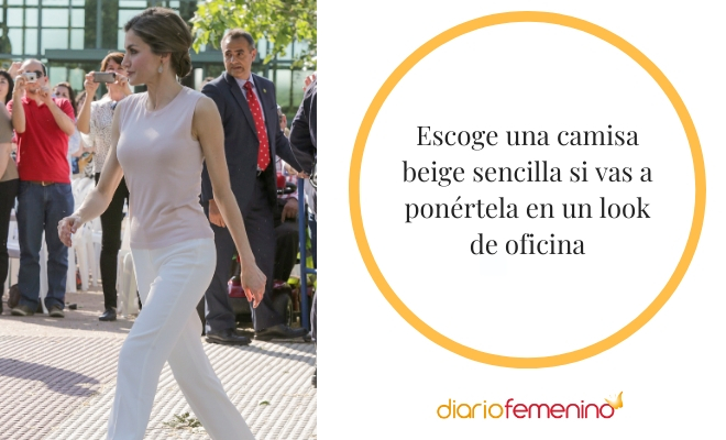 Así debes ponerte una camisa beige para ir a trabajar