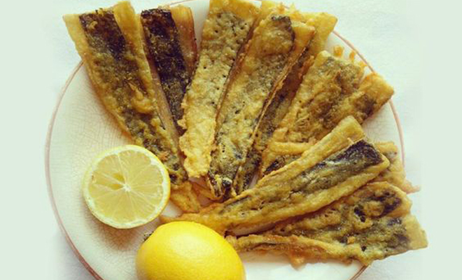Pescado vegano de tofu para Navidad