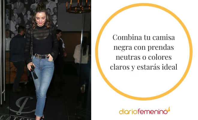 Looks para aprender a combinar una camisa de color negro