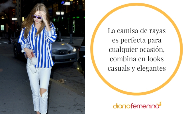 ¿Cómo debes combinar una camisa de rayas?