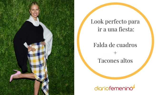 Cómo combinar una falda de cuadros para un look de fiesta