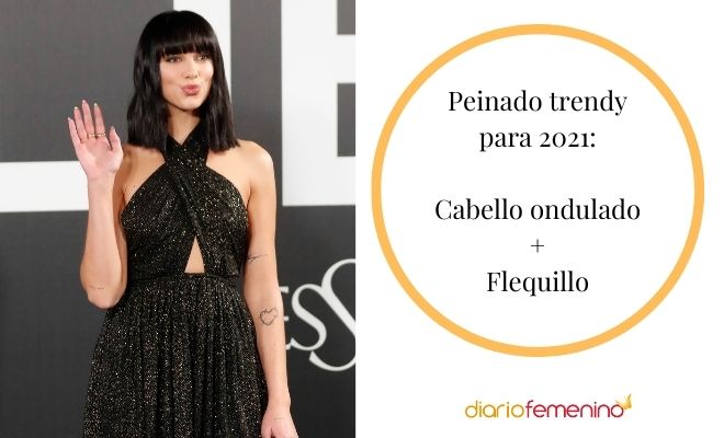 El cabello ondulado y con flequillo es tendencia en 2021