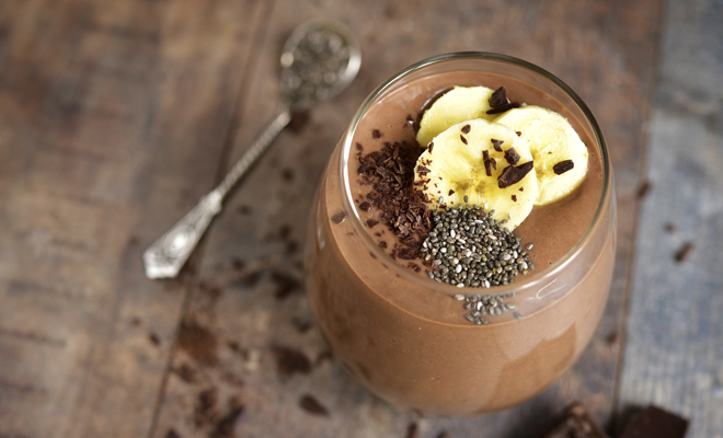 Receta saludable: batido de cacao y chía