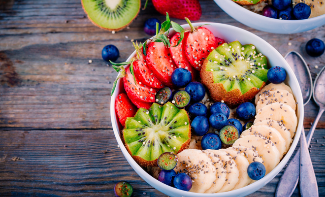 Recetas para desayunar: chía con fruta