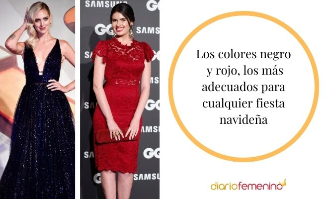 Looks de color rojo o negro para cualquier fiesta de Navidad