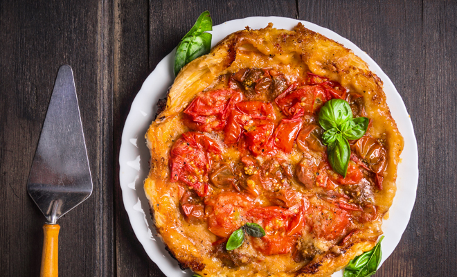 Tarta tatín de verduras, genial para una Navidad vegetariana