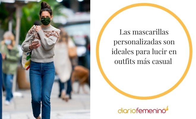 Las mascarillas personalizadas son perfectas para combinar en looks casual