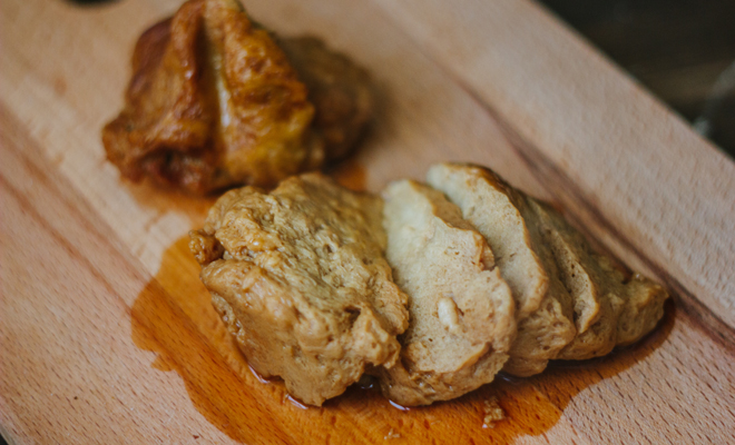 Redondo de seitán para Navidad