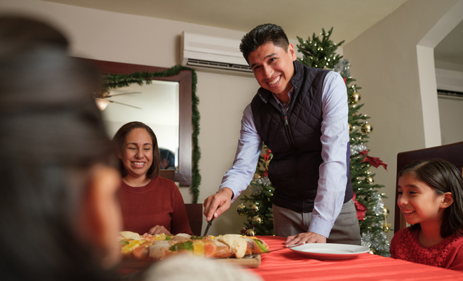 El roscón de Reyes tradicional de México