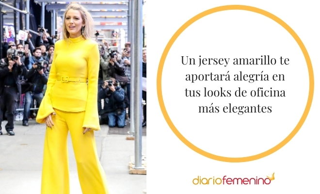 Cómo lucir un jersey amarillo para ir a trabajar