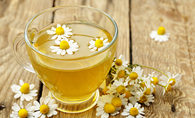 Rica receta de té de manzanilla