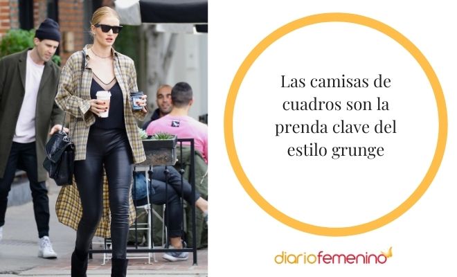 Las camisas de cuadros son un imprescindible en el estilo grunge