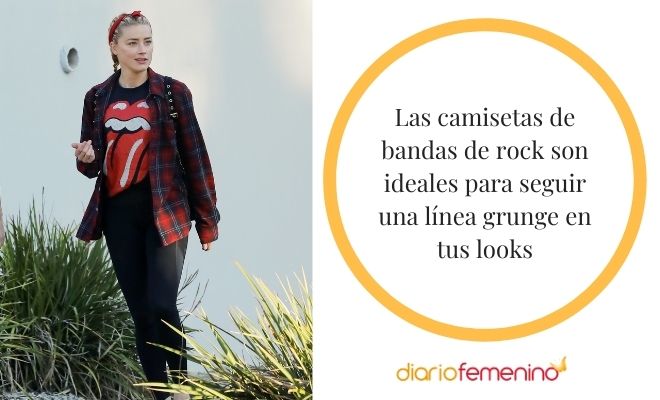 No olvides tus camisetas de bandas de rock para lucir un estilo grunge