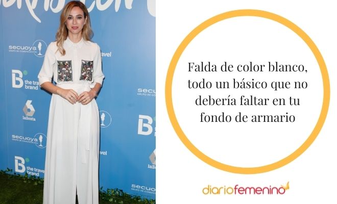 Formas de combinar una falda de color blanco