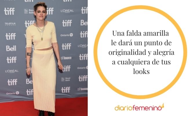 Así es como debes combinar una falda de color amarillo