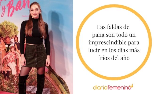 Ideas para combinar una falda de pana