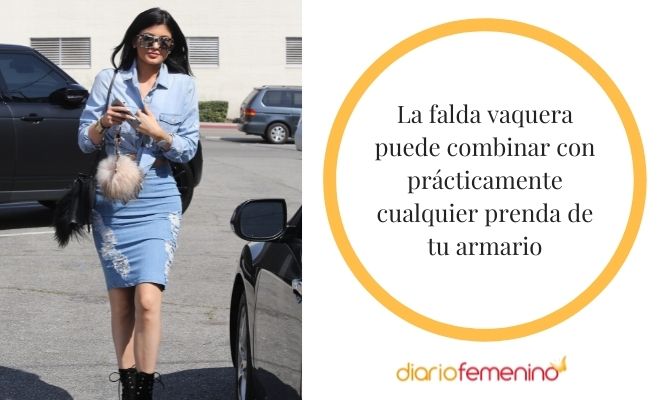 Cómo combinar una falda vaquera